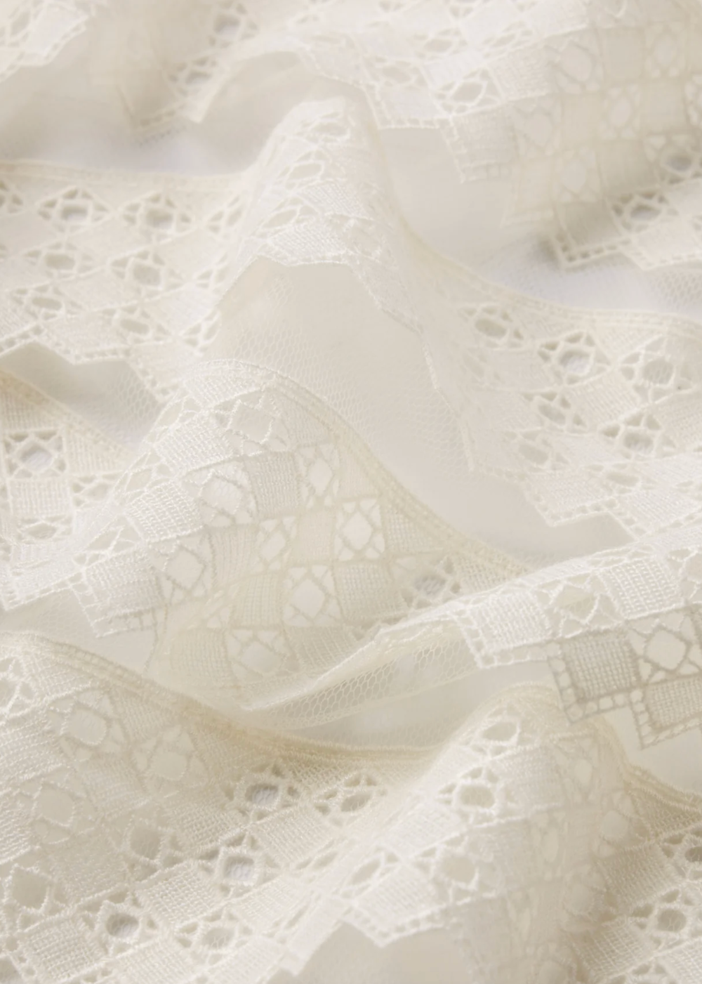 The Lattice Crochet Blouse - Cream - FRAME Canada - Danali - WS26WBL021-CREA
