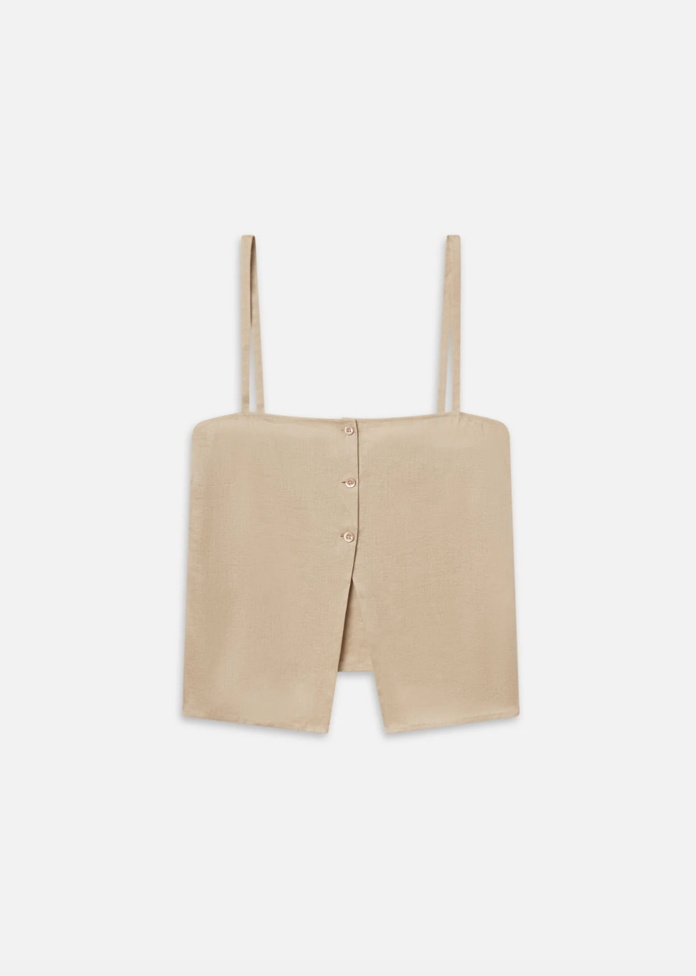 The Linen Button Cami - Flax - FRAME Canada - Danali - WS26WBL032-FLAX