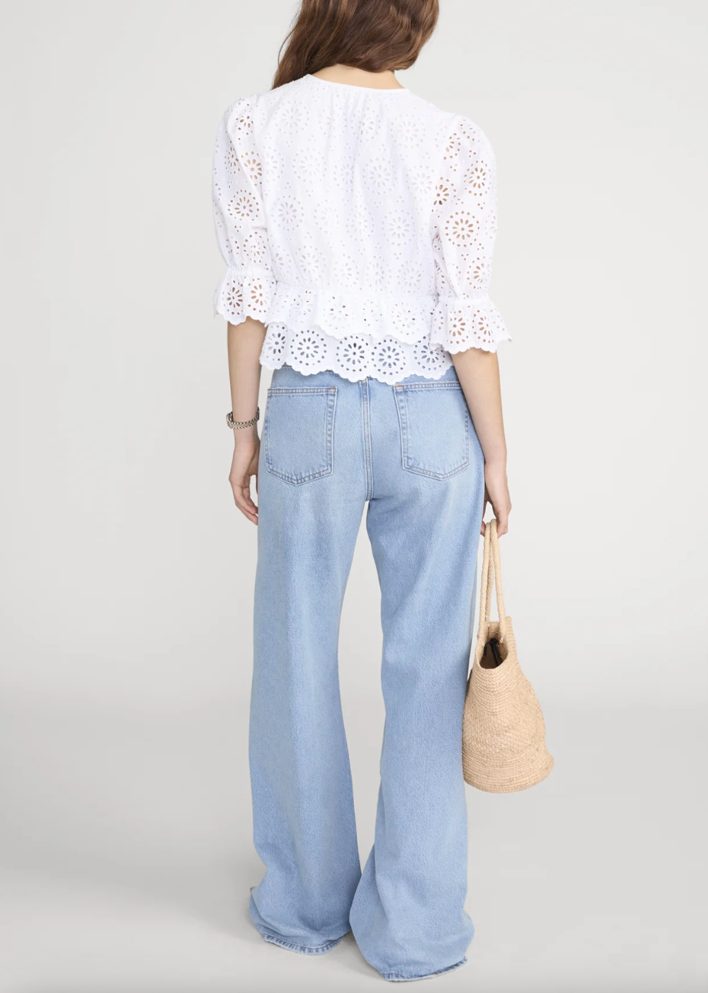 The Solstice Eyelet Blouse - White - FRAME Canada - Danali - WS26WBL036-WHT