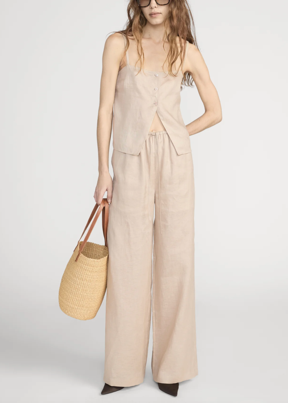 The Linen Lounge Pant - Flax - FRAME Canada - Danali - WS26WPA012-FLAX