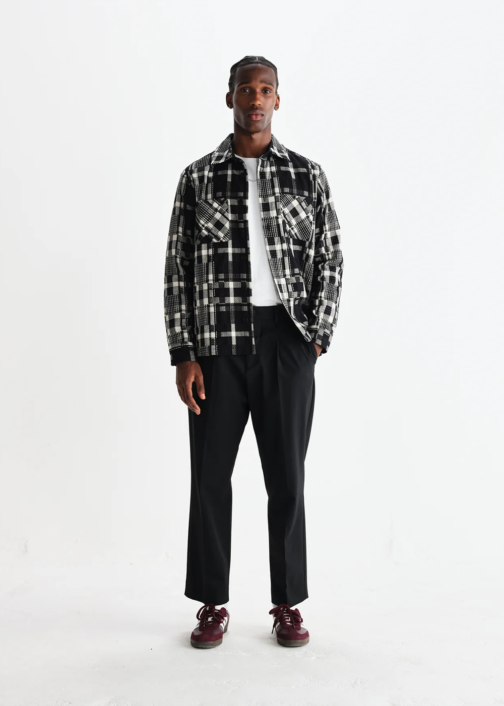 Aubyn Wool Blend Twill Trouser - Black - Wax London Canada - Danali