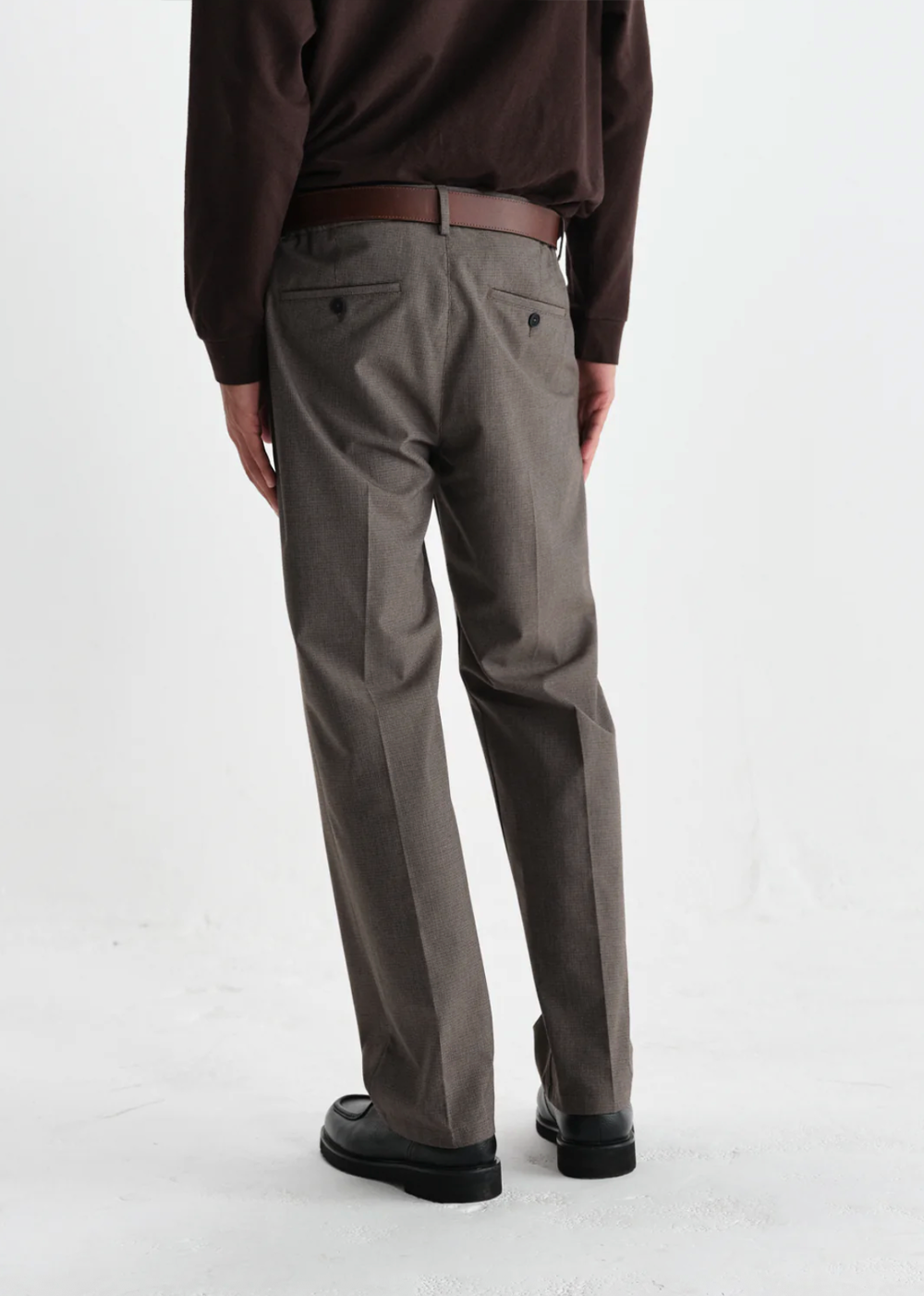 Bayham Trouser Micro Puppytooth - Brown - Wax London Canada - Danali
