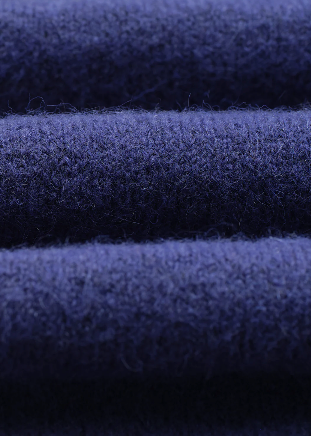 Carter Fluffy Wool Open Collar Polo - Blue - Wax London Canada - Danali