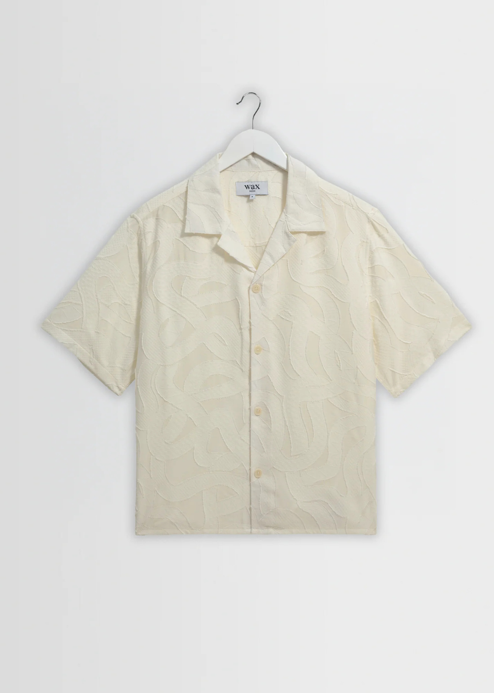 Curzon SS Shirt Jacquard Viscose - Ecru - Wax London Canada - Danali