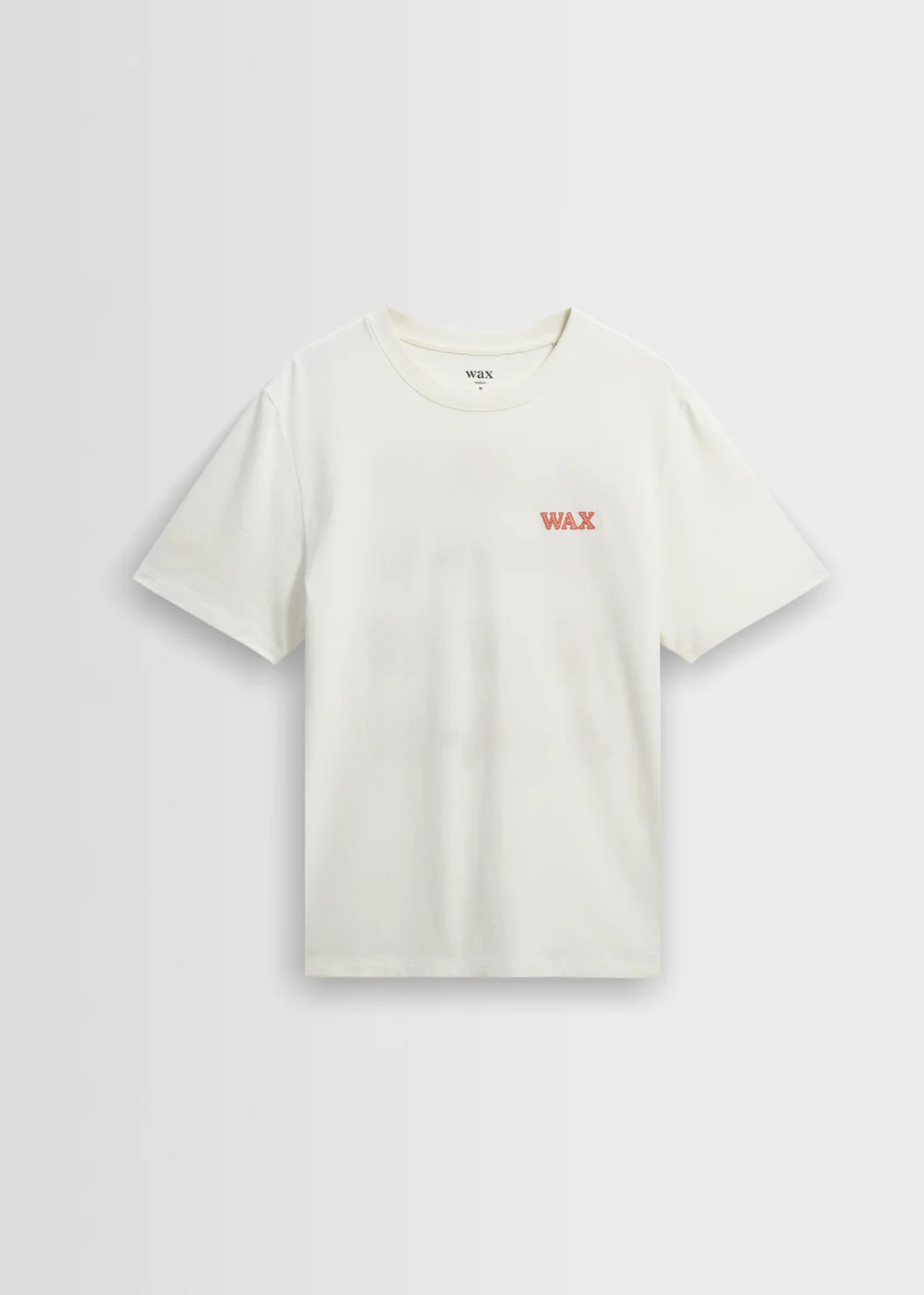 Dean SS Tee Grid Logo Embroidery - Ecru/Rust - Wax London Canada - Danali