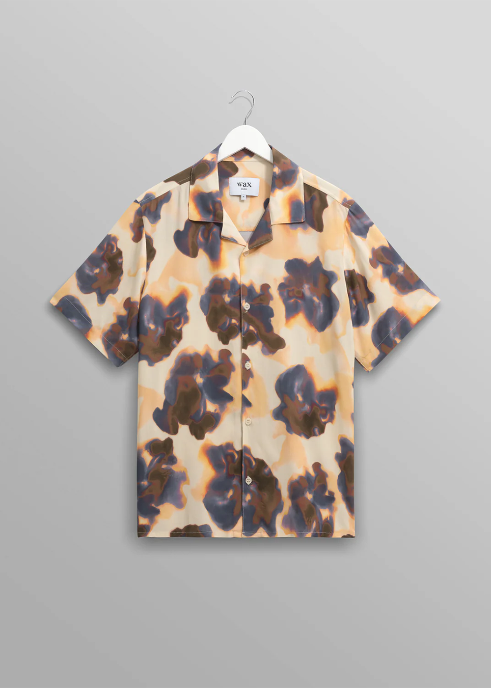 Didcot SS Shirt Blur Floral - Peach/Blue - Wax London Canada - Danali