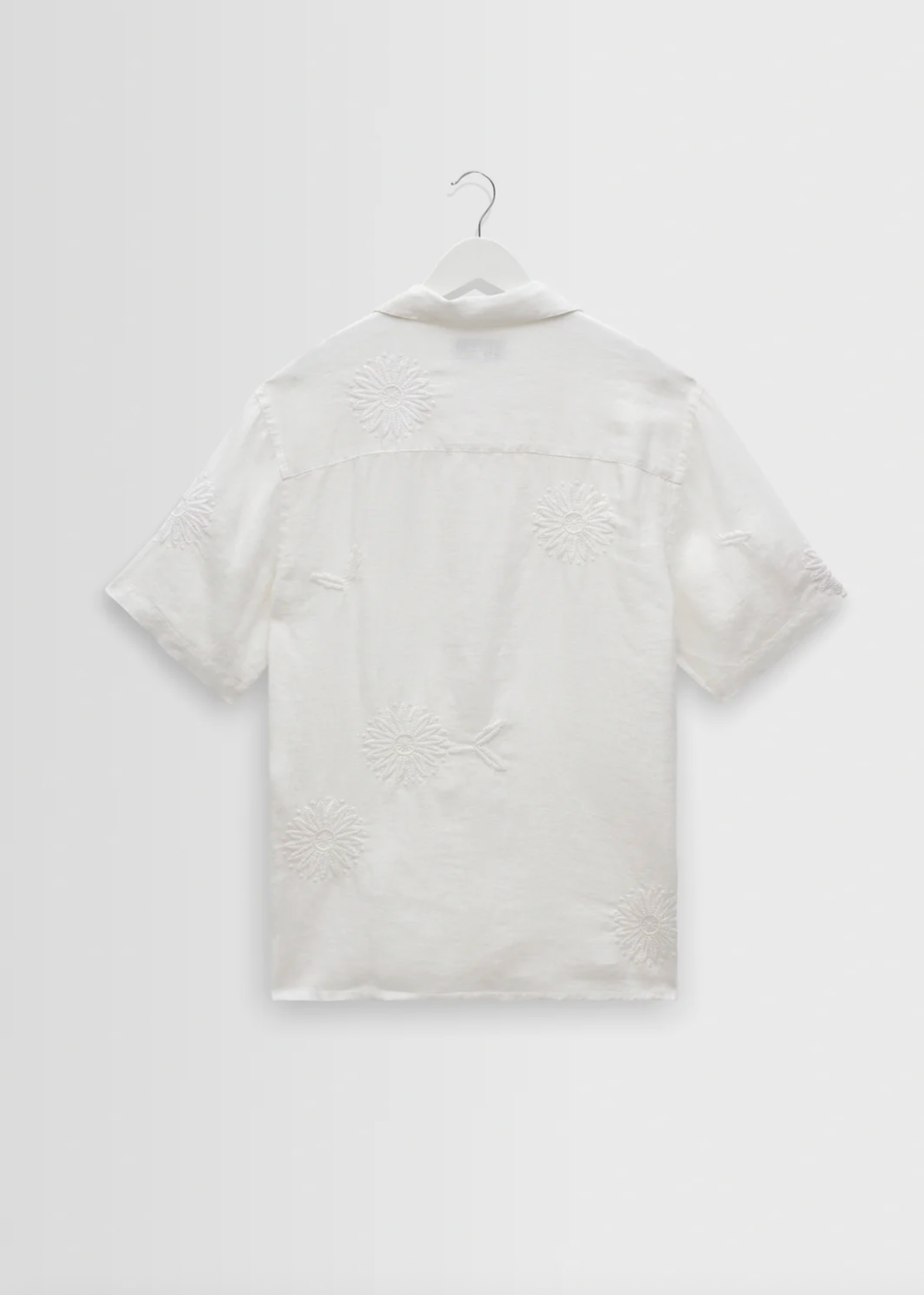 Didcot SS Shirt Chunky Flower - White - Wax London Canada - Danali