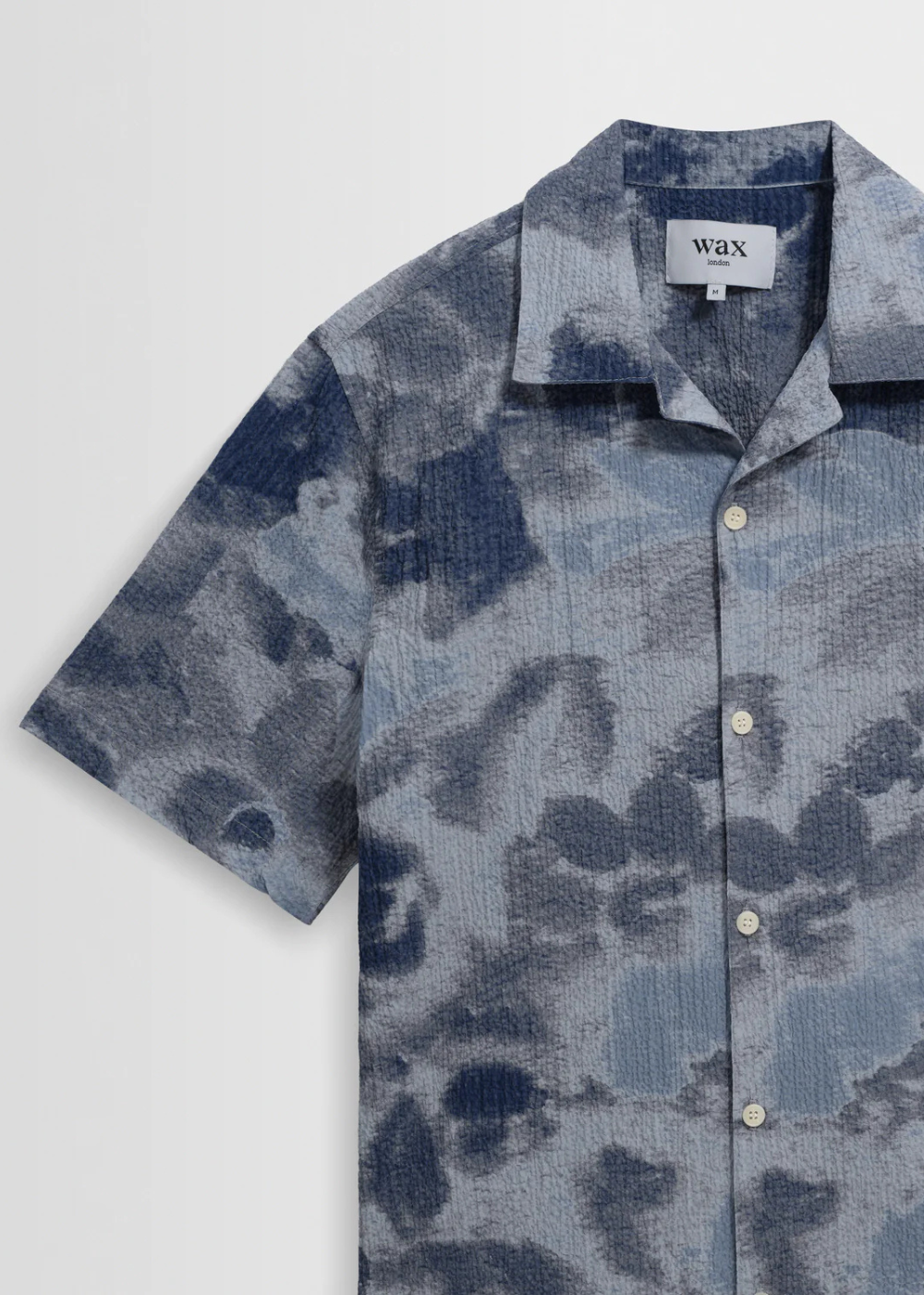 Didcot SS Shirt Watercolour Print - Blue - Wax London Canada - Danali