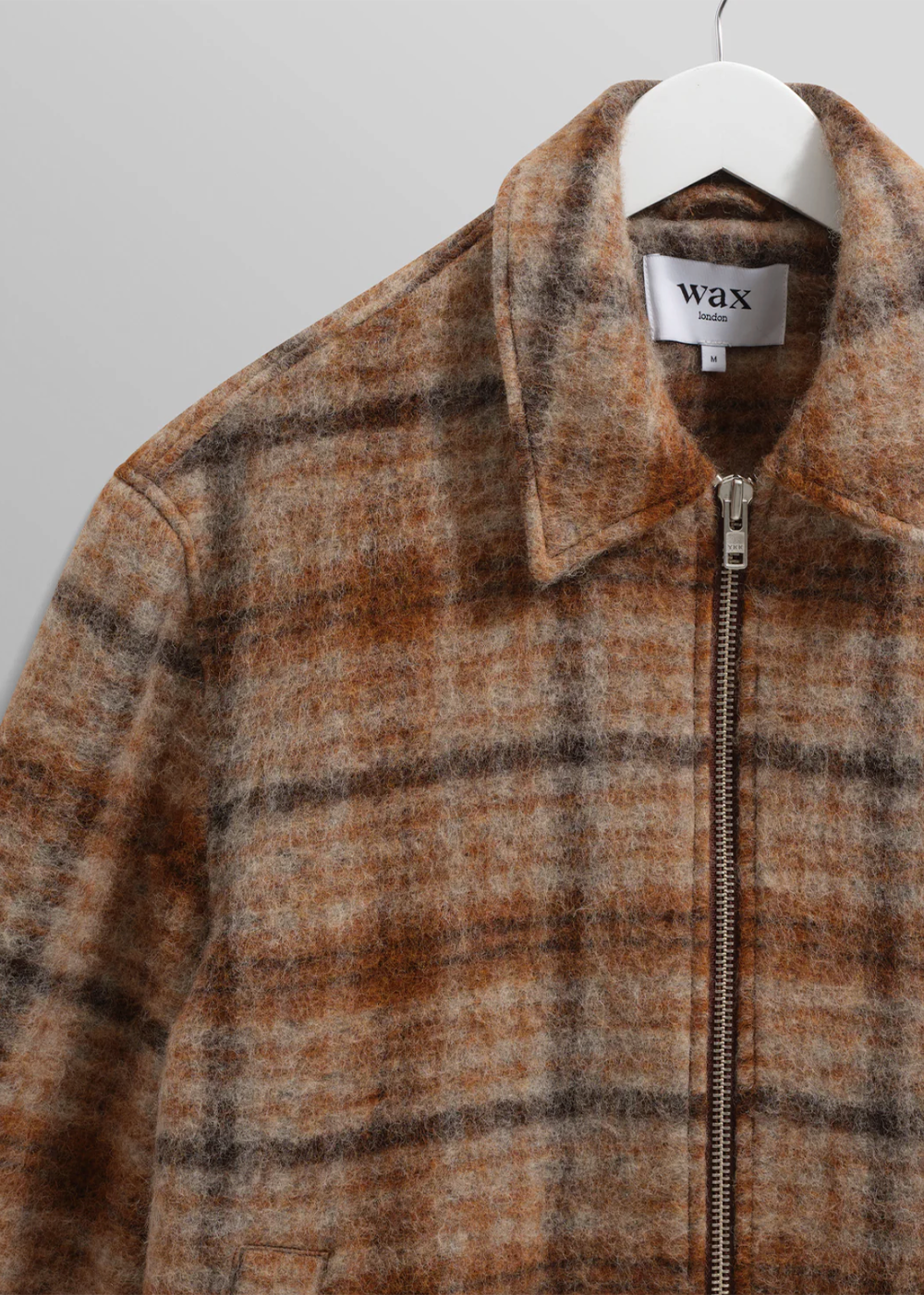 Heath Jacket Drawn Check - Natural/Tan - Wax London Canada - Danali
