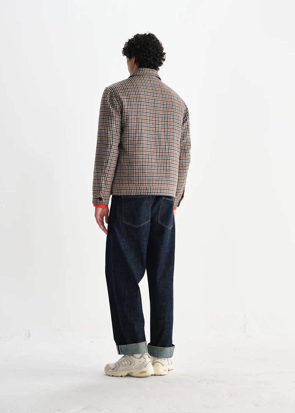 Heath Jacket Houndstooth Check - Natural/Multi - Wax London Canada - Danali