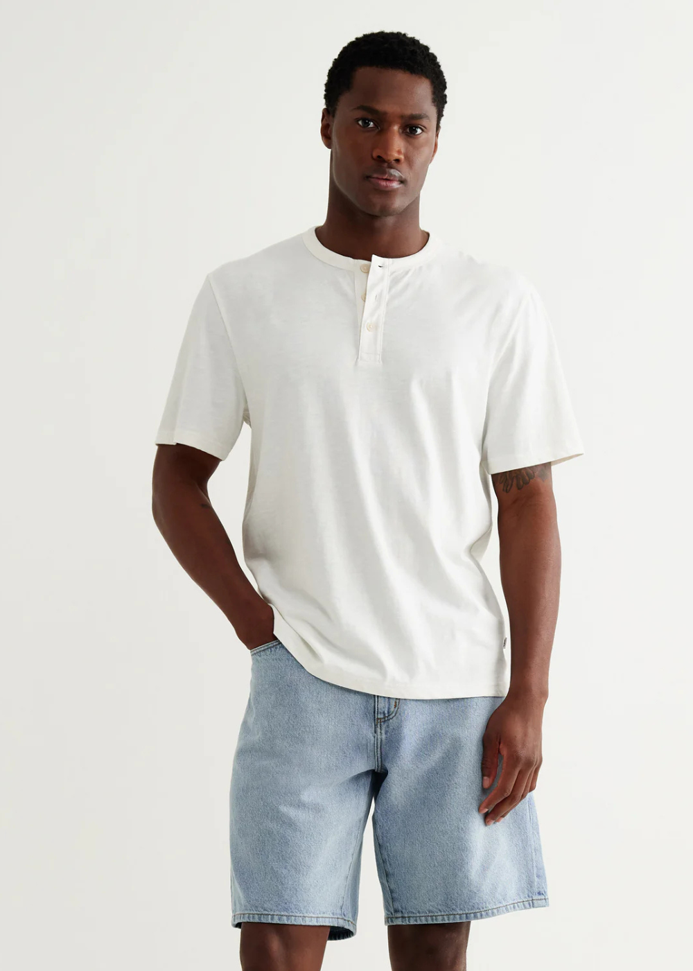 Hill Dean SS Tee Slub Cotton - Off White - Wax London Canada - Danali
