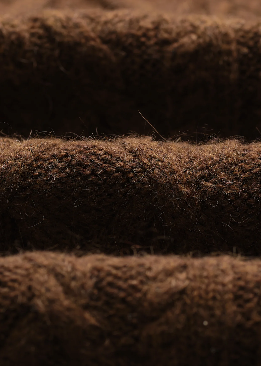 Hyatt Brush Cable Sweater - Brown - Wax London Canada - Danali