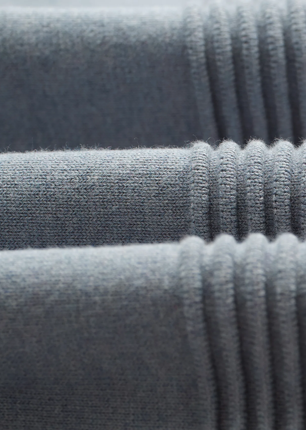 Lennox Milano Ripple Stripe Zip Polo - Grey Blue - Wax London Canada - Danali