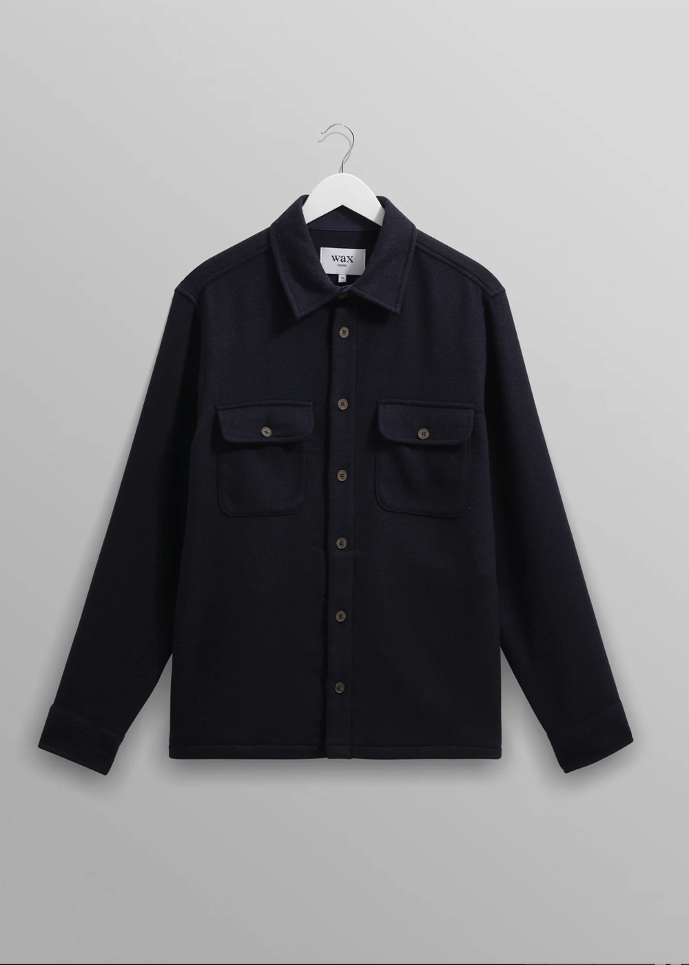 Lomond Overshirt Thick Wool Blend - Navy - Wax London Canada - Danali