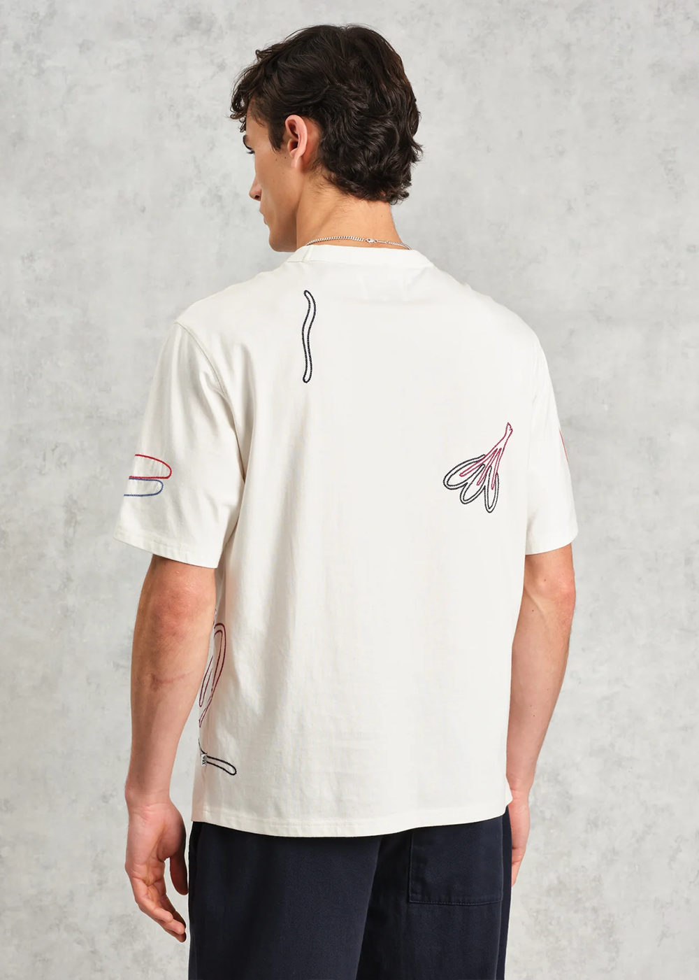 Milton SS Tee Scribble - Ecru/Multi - Wax London Canada - Danali