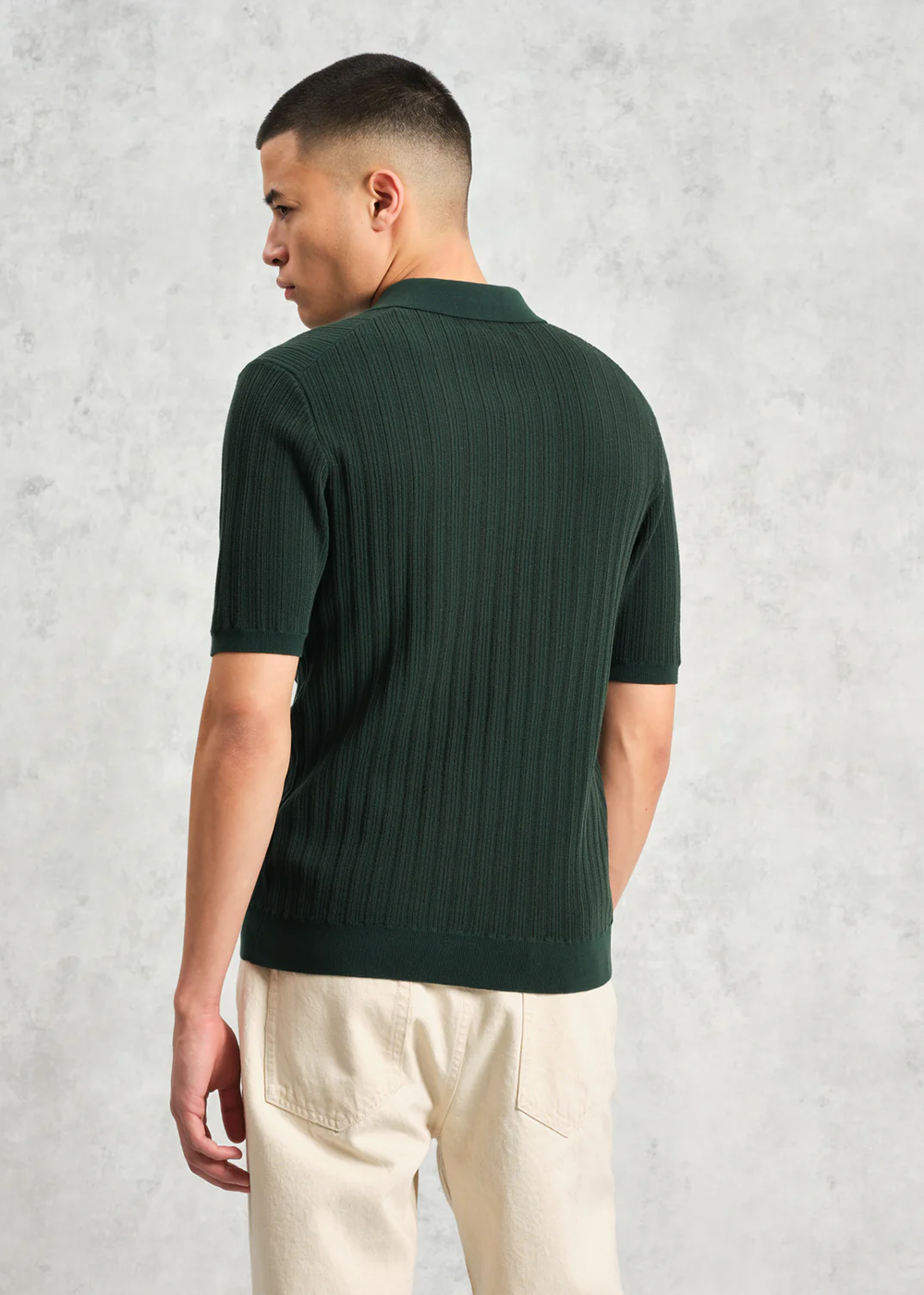 Naples Polo Vertical Knit - Green - Wax London Canada - Danali