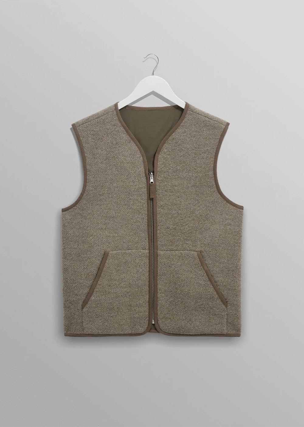 Paragon Reversible Gilet - Natural/Tan - Wax London Canada - Danali