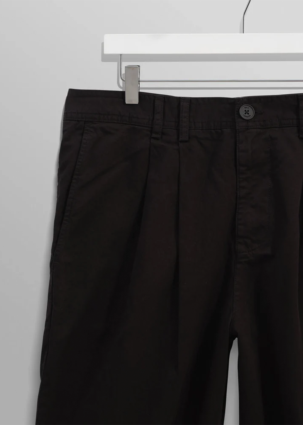 Raleigh Cotton Twill Trouser - Black - Wax London Canada - Danali