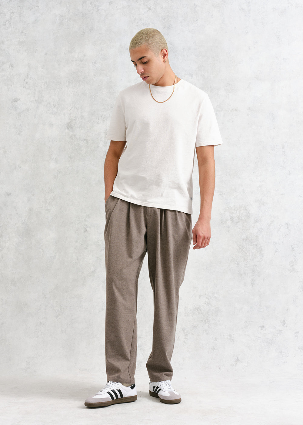 Raleigh Twill Stretch Trouser - Natural - Wax London Canada - Danali