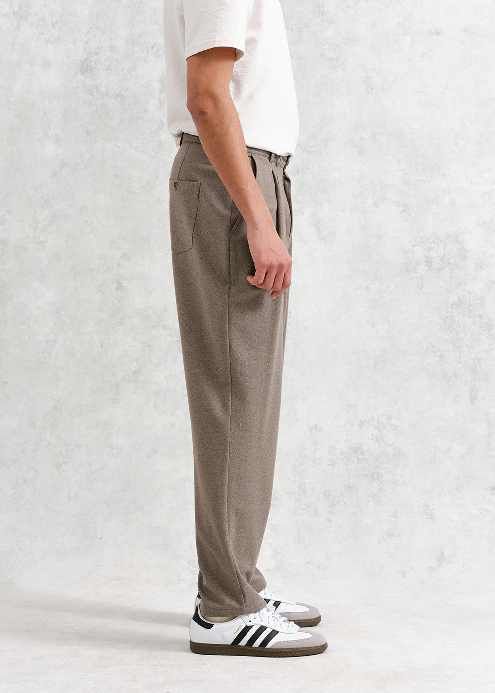 Raleigh Twill Stretch Trouser - Natural - Wax London Canada - Danali