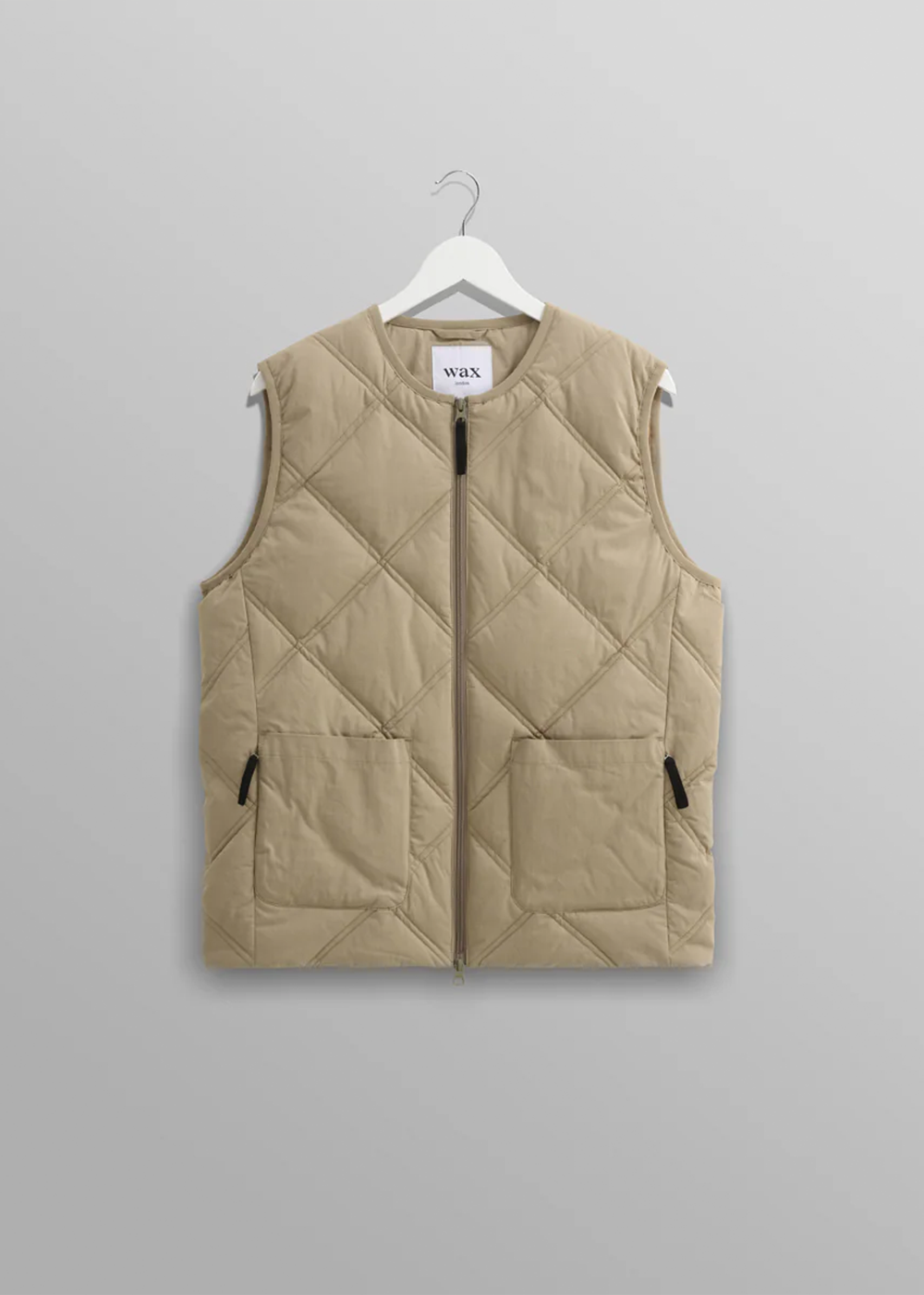 Skye Cotton Nylon Gilet - Khaki - Wax London Canada - Danali