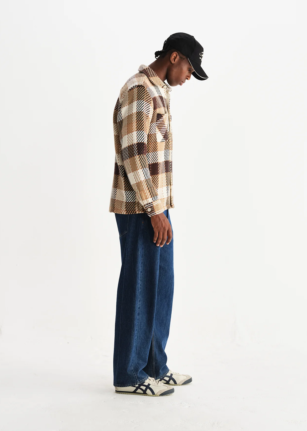 Whiting Overshirt Pike Check - Natural/Black - Wax London Canada - Danali