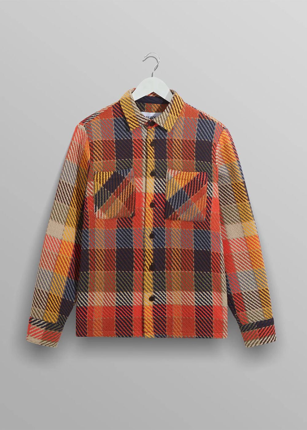 Whiting Overshirt Pike Check - Orange Multi - Wax London Canada - Danali