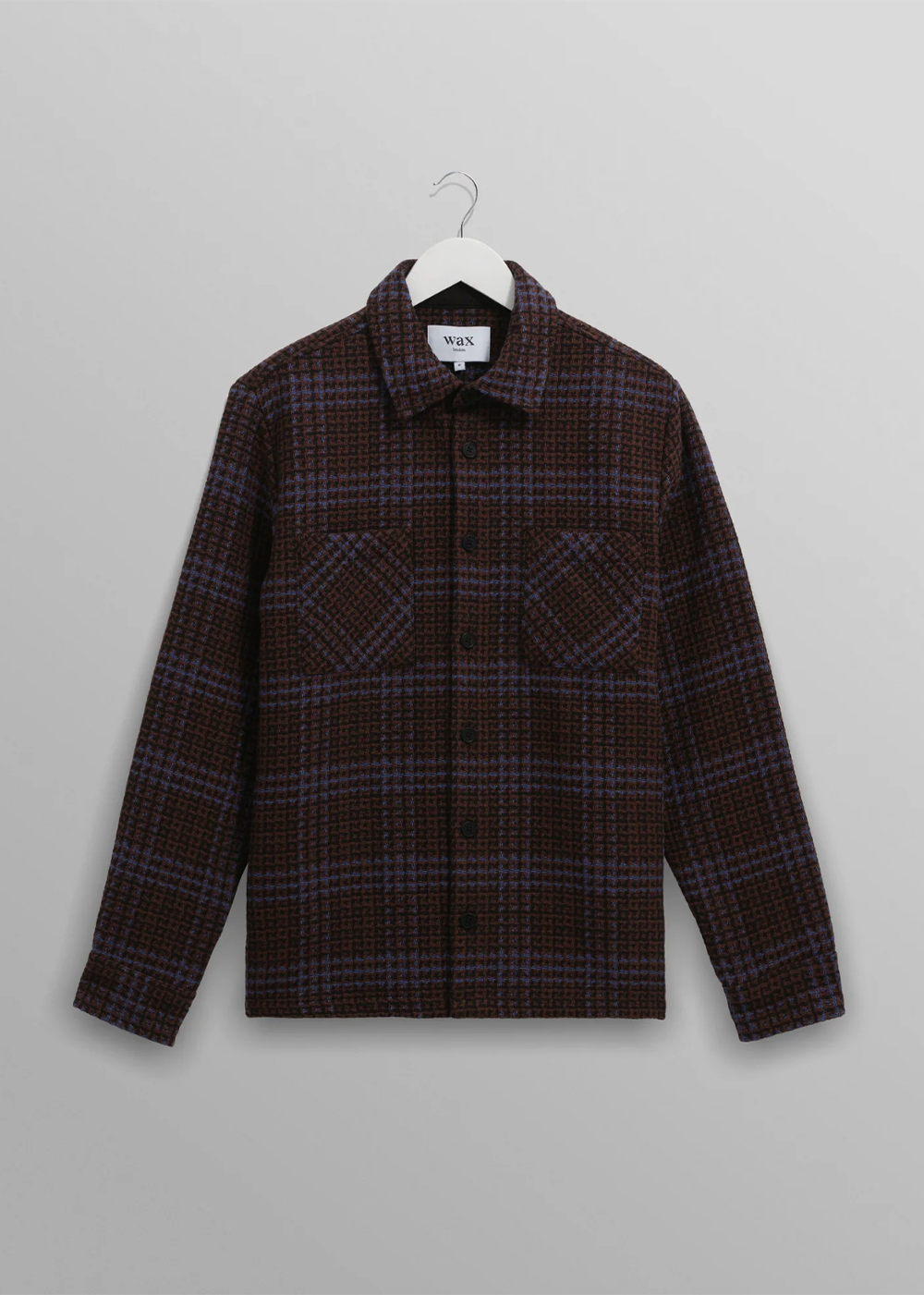 Whiting Overshirt Skate Check - Brown/Blue - Wax London Canada - Danali