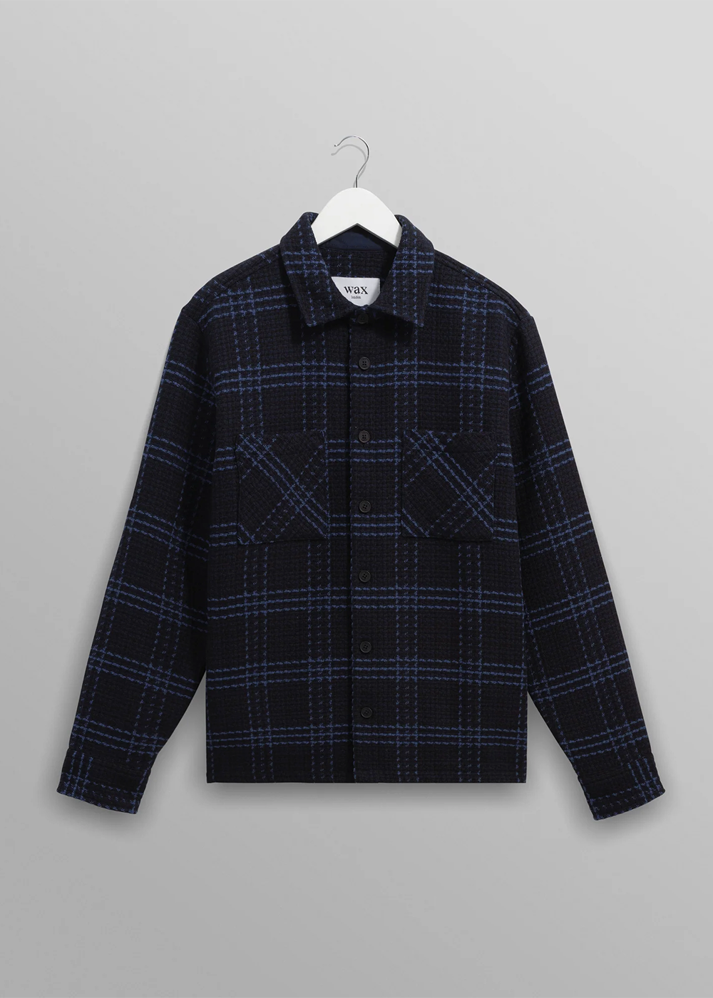 Whiting Overshirt Skate Check - Navy/Blue - Wax London Canada - Danali