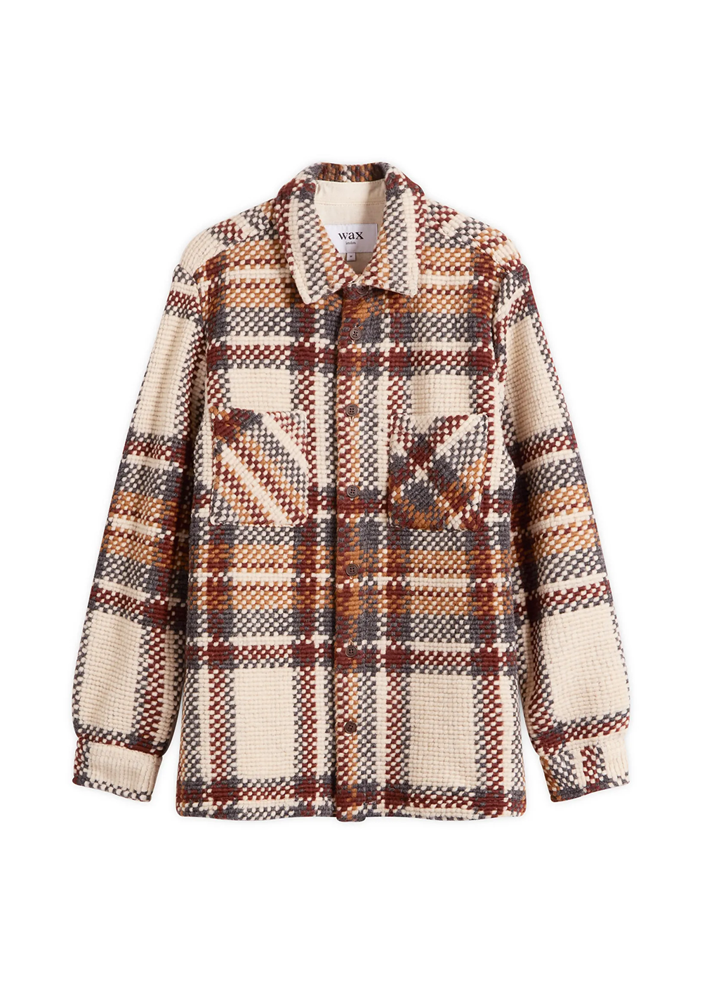 Whiting Overshirt Wool Blend Bobble - Ecru/Multi - Wax London Canada - Danali