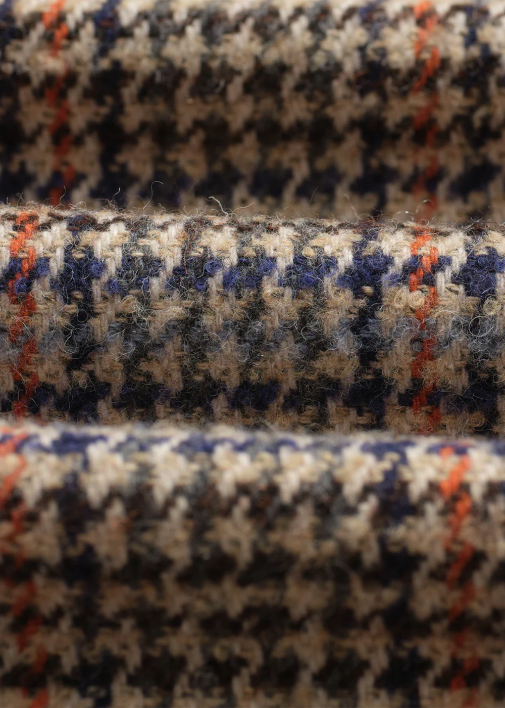 Whiting Overshirt Wool Mix Houndstooth - Grey - Wax London Canada - Danali