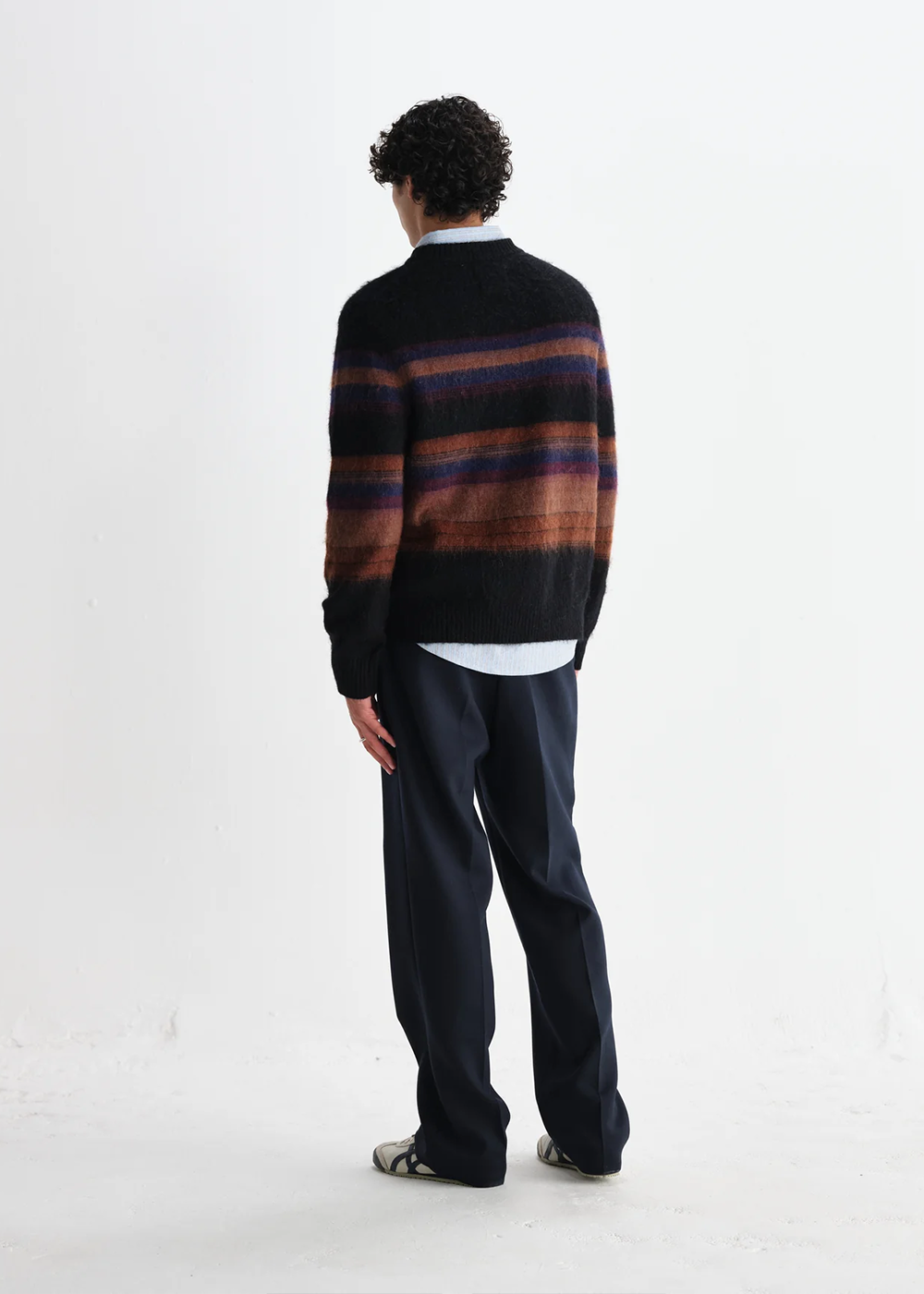 Wilde Brush Stripe Sweater - Black/Dark Multi - Wax London Canada - Danali 