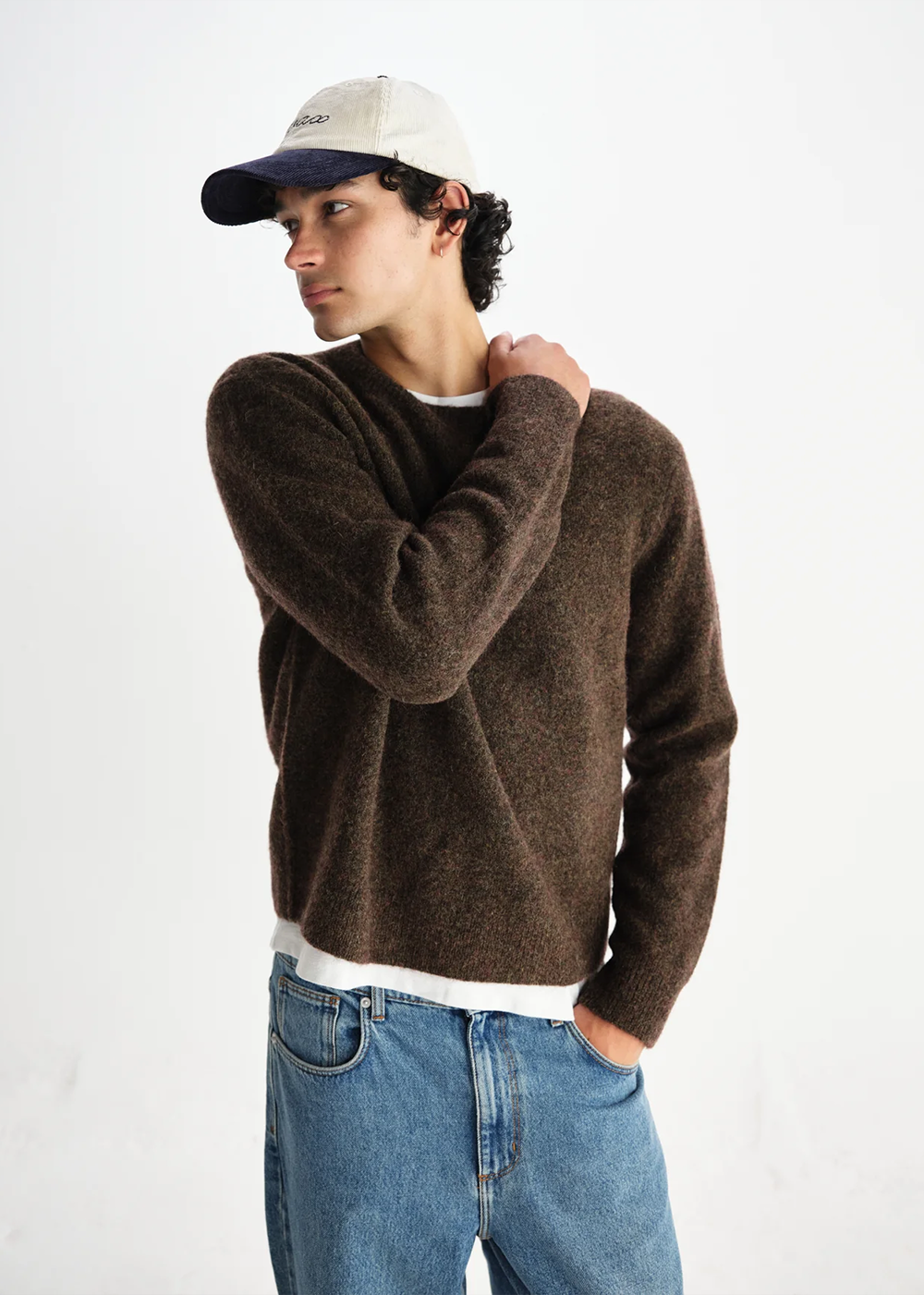 Wilde Fluffy Wool Blend Sweater - Brown - Wax London Canada - Danali
