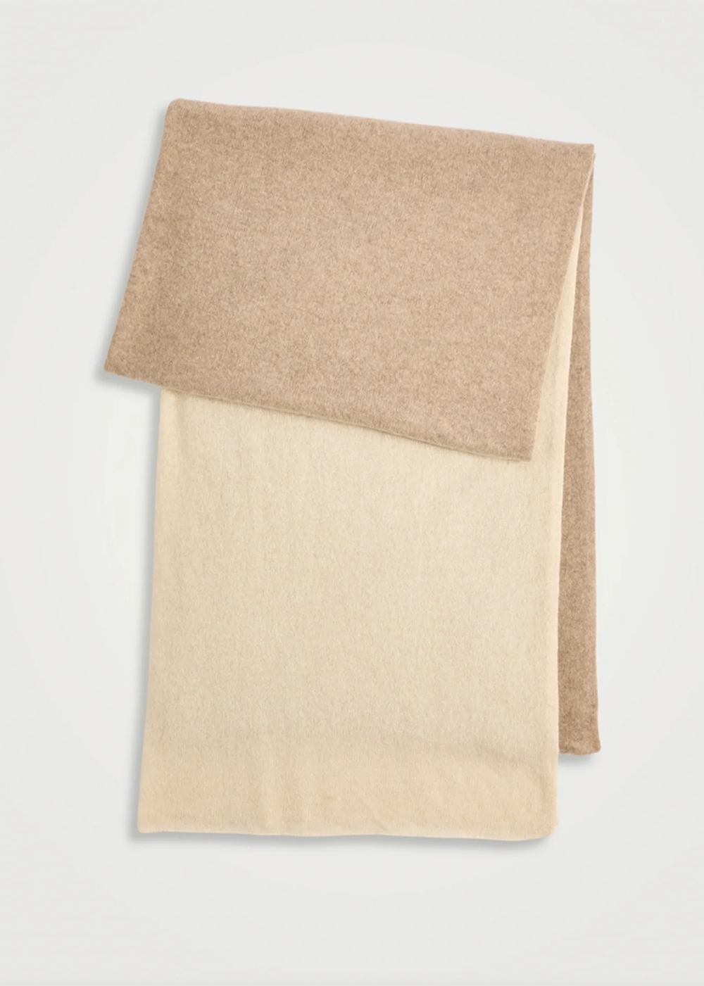 Cashmere Colorblock Travel Wrap - Taupe/Natural - White + Warren Canada - Danali