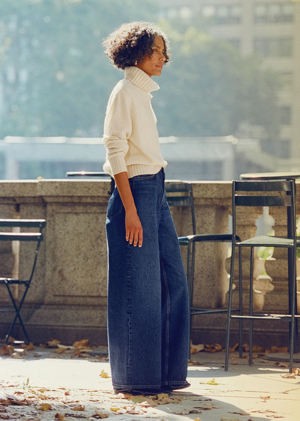 Cashmere Featherweight Turtleneck - Natural Heather - White + Warren Canada - Danali