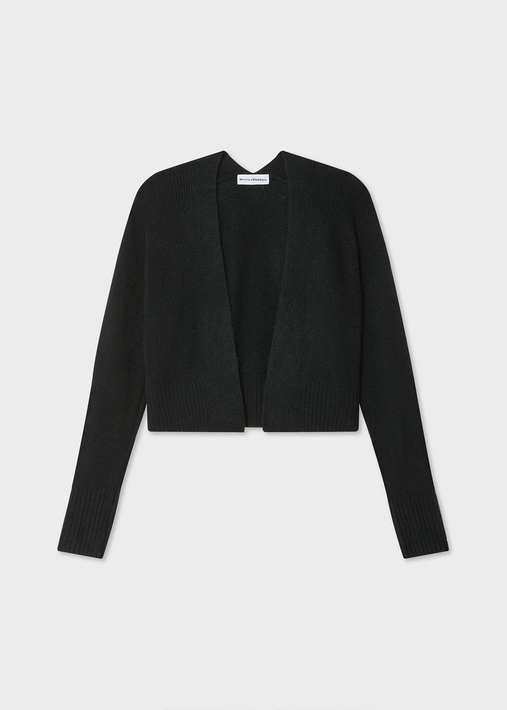 Cashmere Open Front Cardigan - Black - White + Warren Canada - Danali