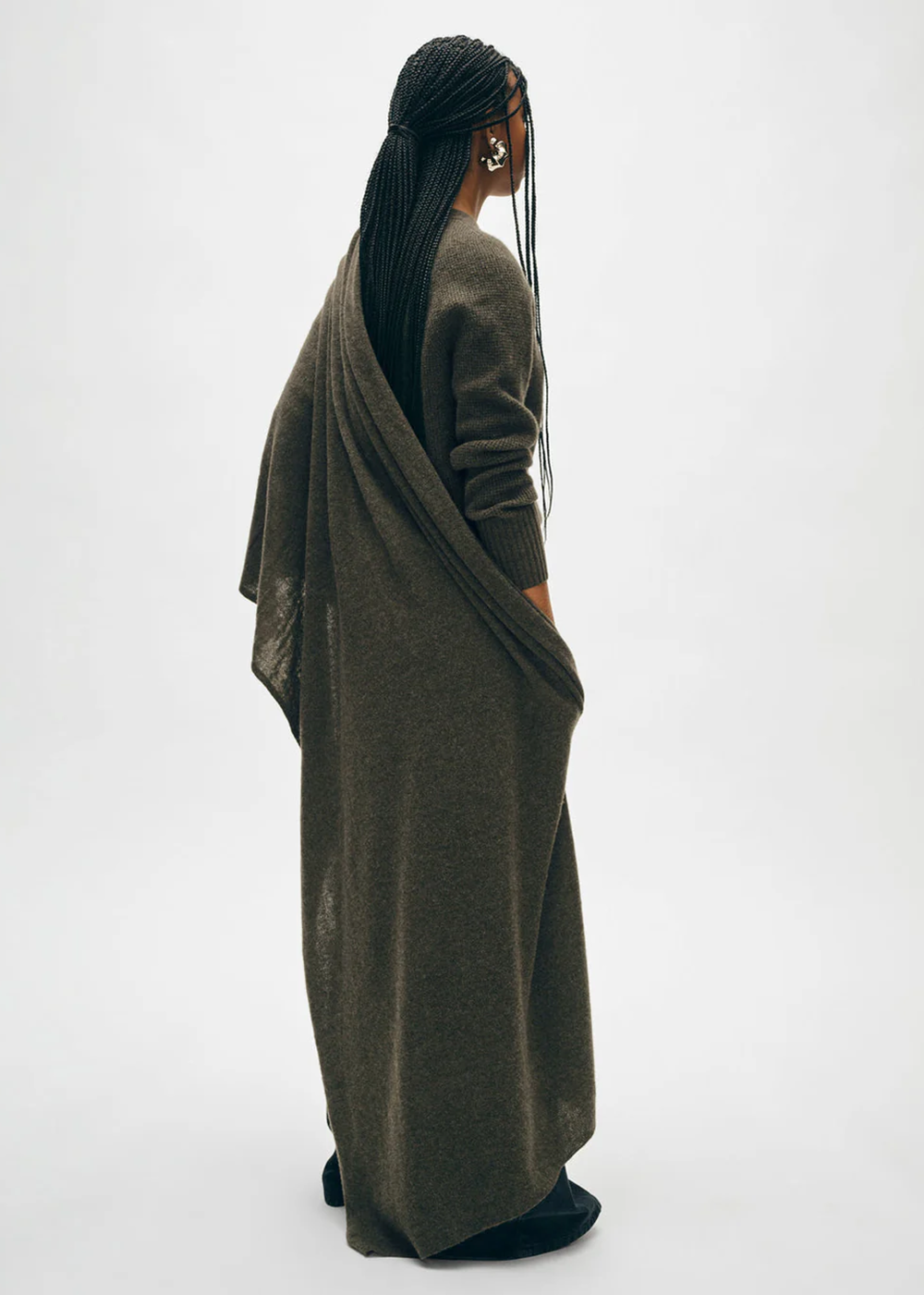 Cashmere Travel Wrap - Thyme Heather - White + Warren Canada - Danali