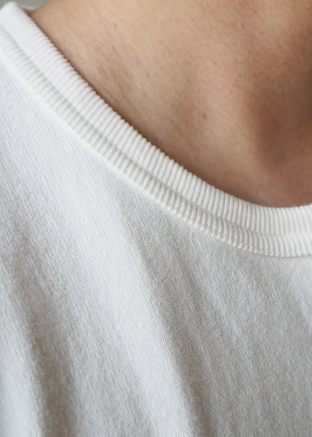 Double Heavyweight Crewneck T-Shirt - White - Wonder Looper Canada - Danali