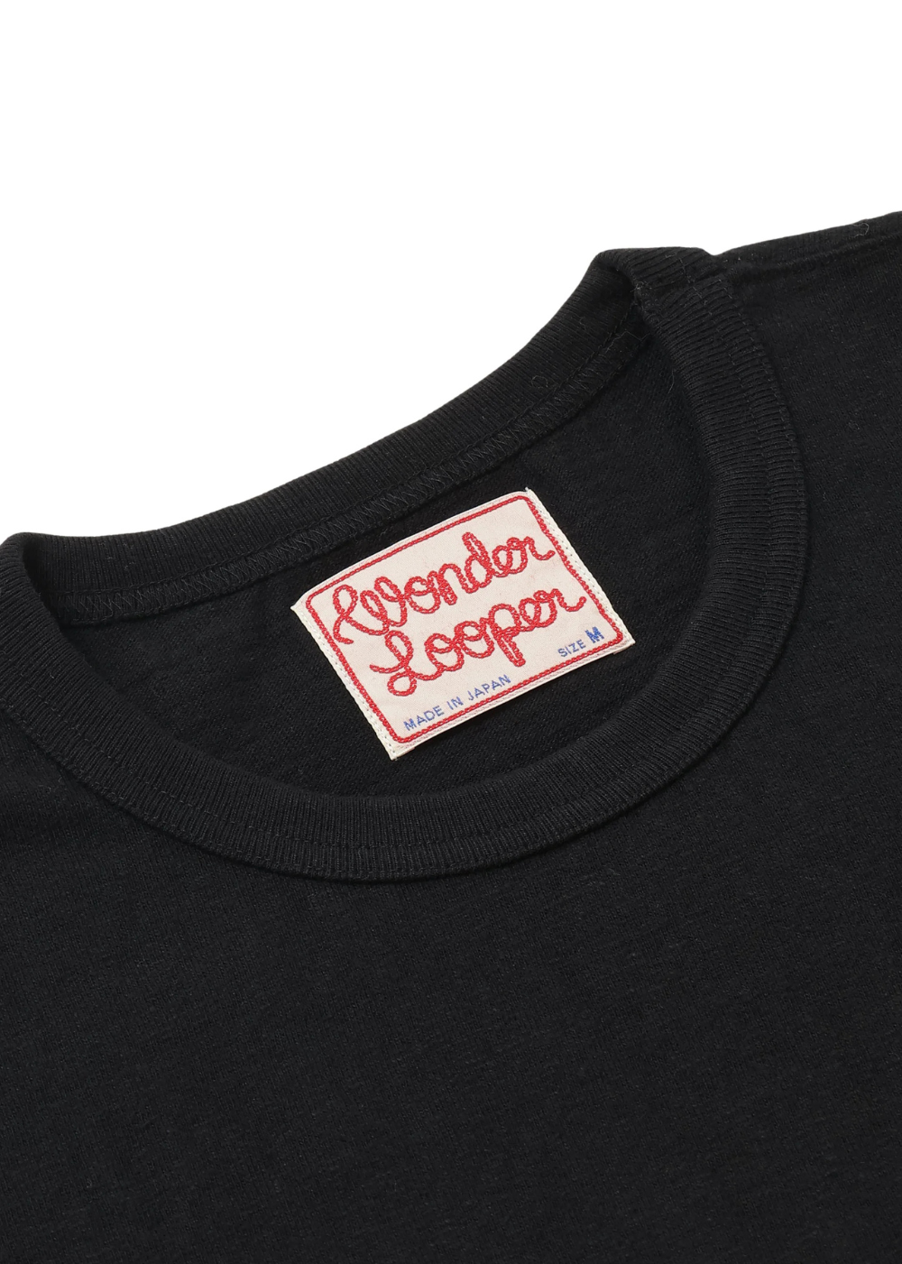 ELS Recycled Cotton Slub Crewneck T-Shirt - Black - Wonder Looper Canada - Danali