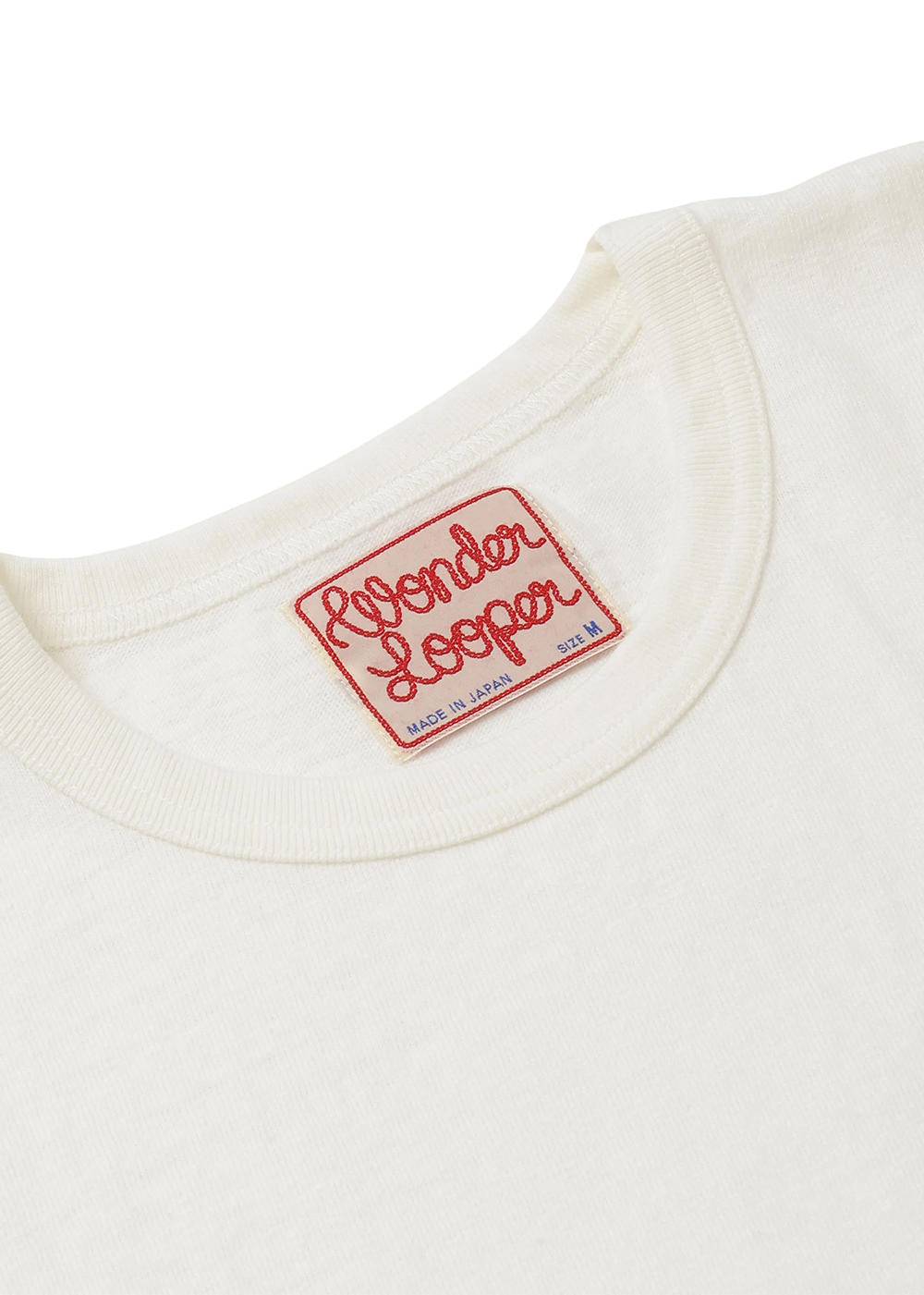 ELS Recycled Cotton Slub Crewneck T-Shirt - White - Wonder Looper Canada - Danali