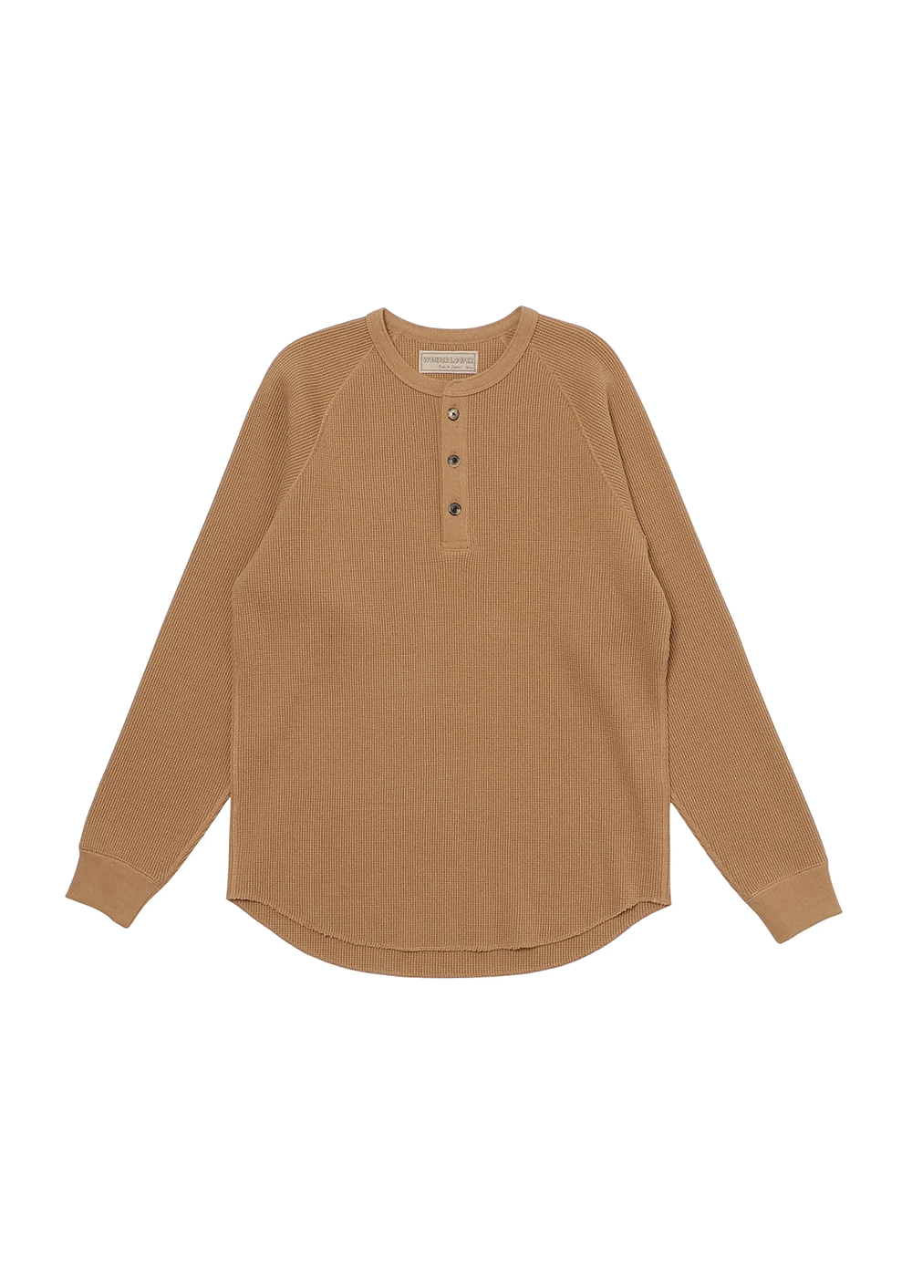 Henley - Foxfibre® Heavyweight Waffle - Coyote 70 - Wonder Looper Canada - Danali