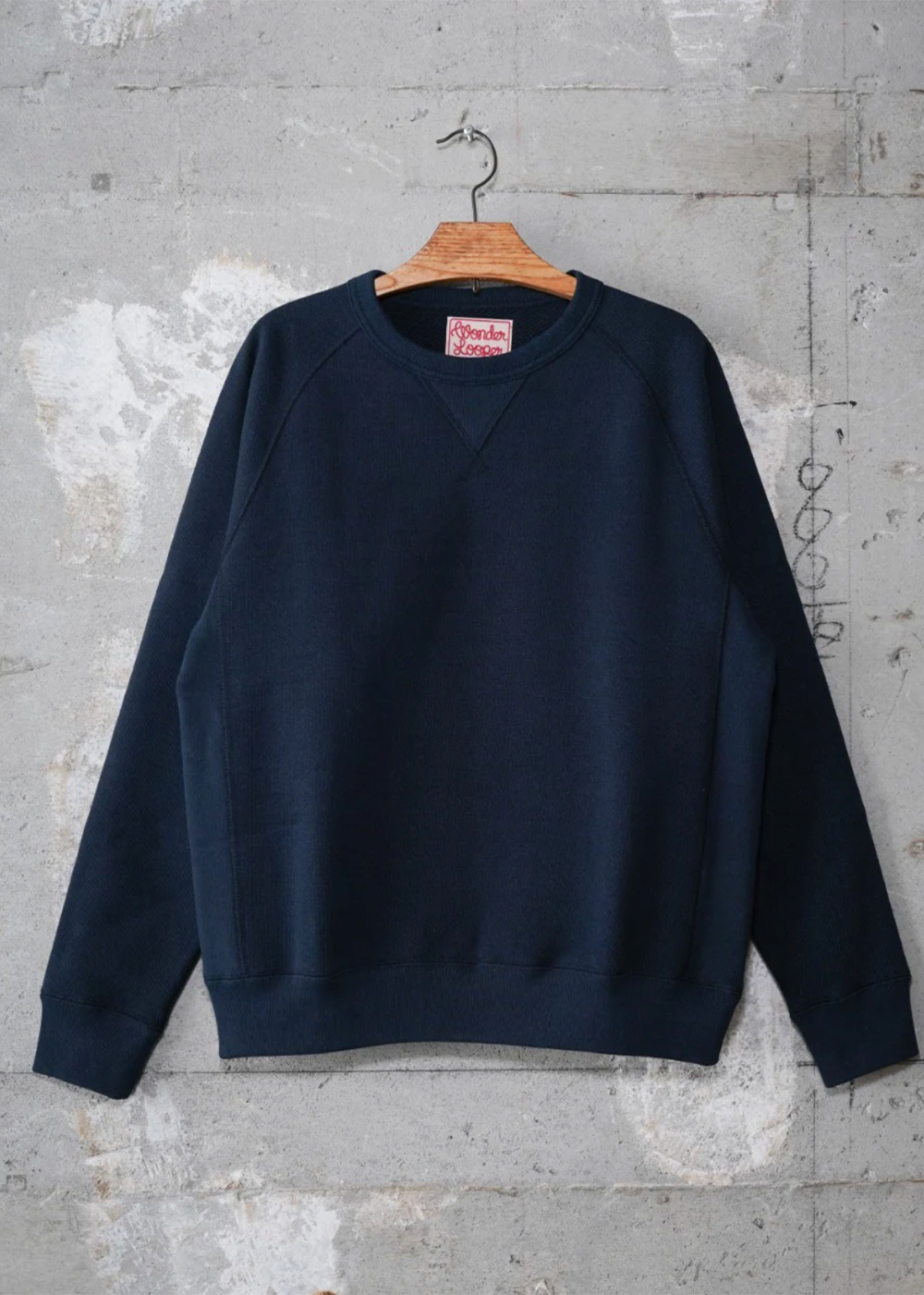 Pullover Crewneck - Double Heavyweight French Terry - Navy - Wonder Looper Canada - Danali