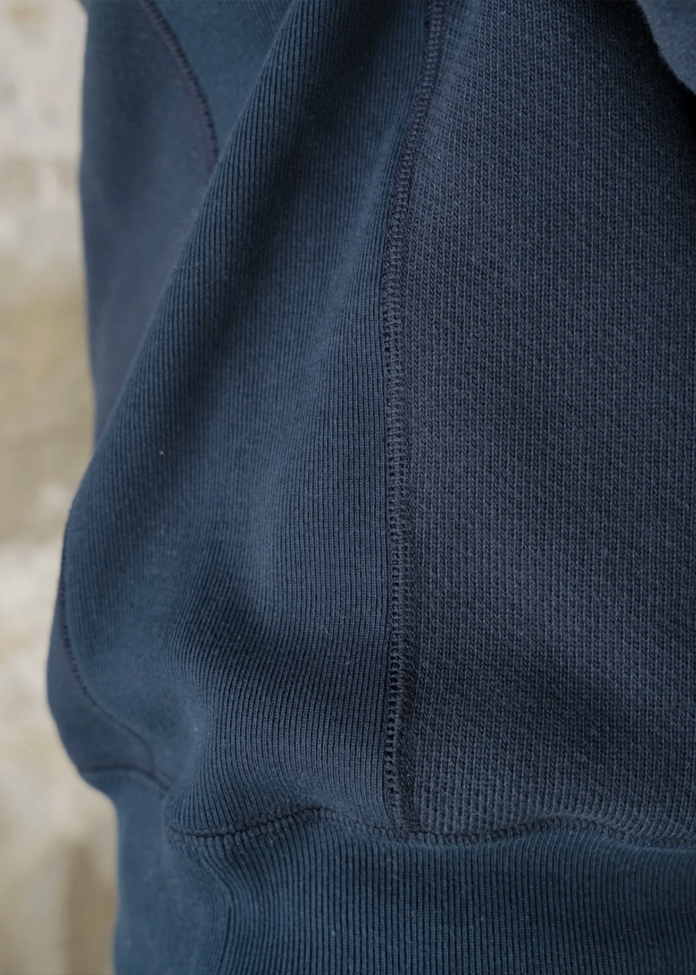 Pullover Crewneck - Double Heavyweight French Terry - Navy - Wonder Looper Canada - Danali