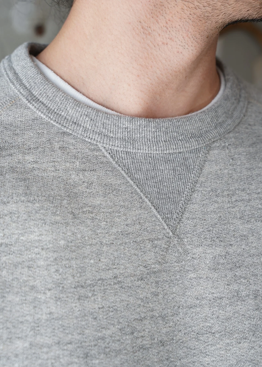 Pullover Crewneck - Fleeced Foxfibre - Heather Grey - Wonder Looper Canada - Danali