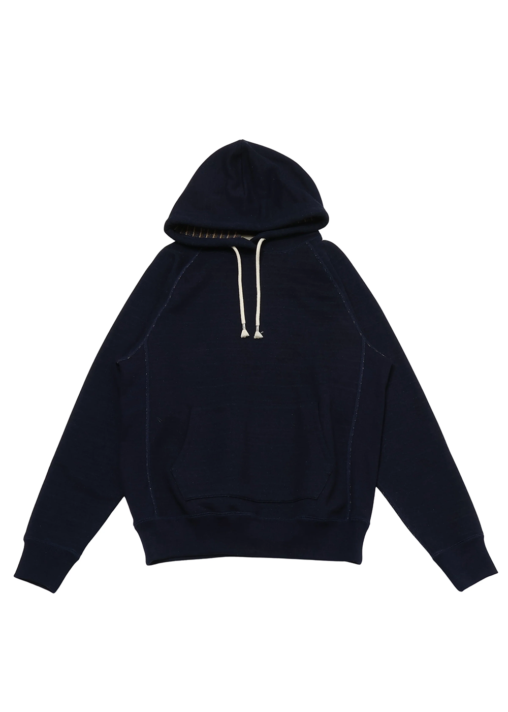Pullover Hoodie - Real Indigo Blanket Striped French Terry - Wonder Looper Canada - Danali
