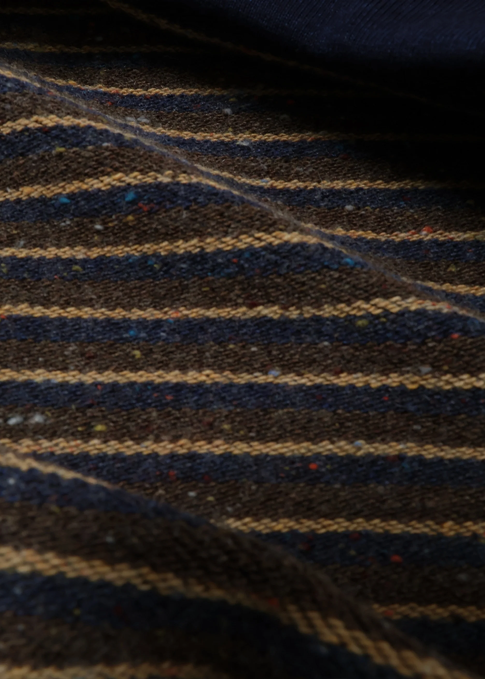 Pullover Hoodie - Real Indigo Blanket Striped French Terry - Wonder Looper Canada - Danali