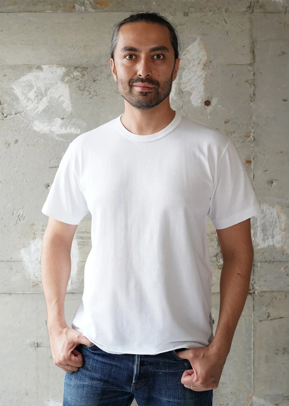 Wonder Looper Ultimate Pima Tsuriami Crewneck T-Shirt White - Wonder Looper Canada - Danali