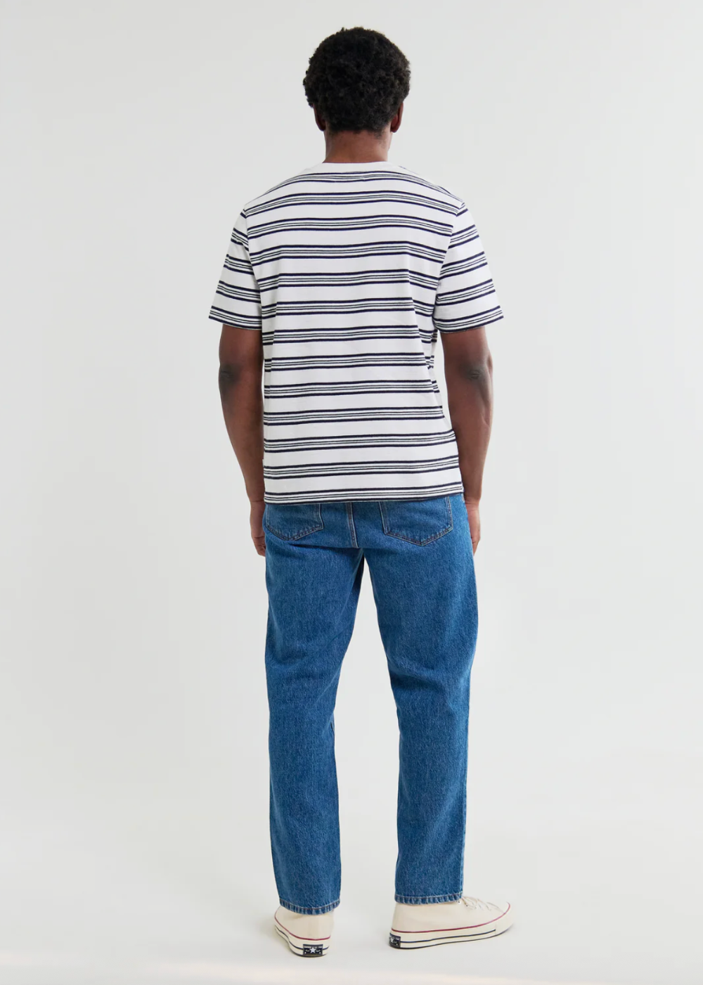 Dean SS Tee Thin Textured Stripe