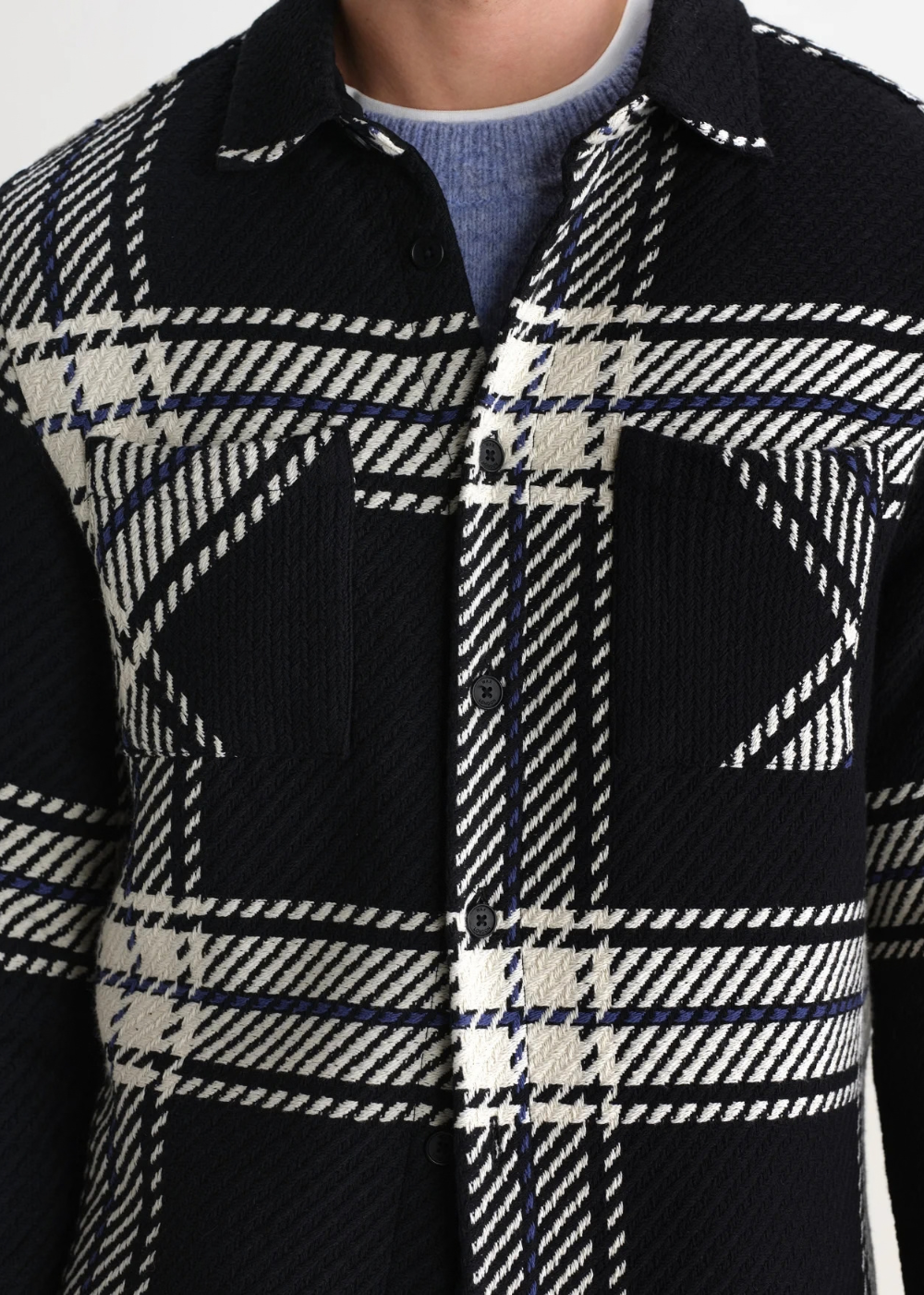 Whiting Overshirt Oversize Grid Check