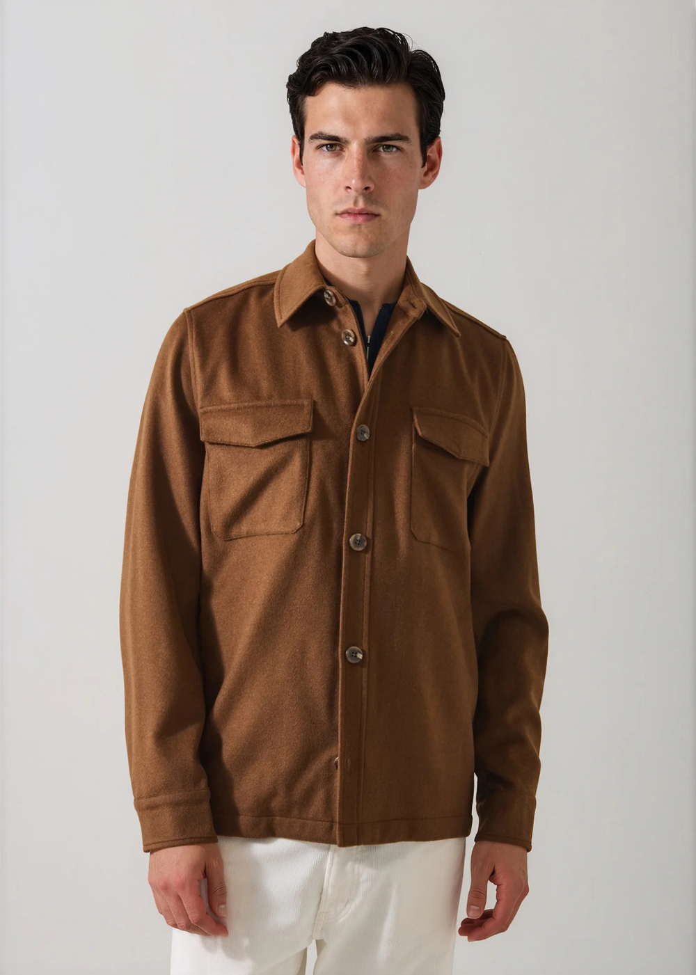 Wool/Silk Shirt Jacket